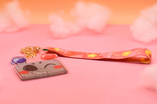 ⭐ Roboter Schlüsselband mit Acrylanhänger ⭐