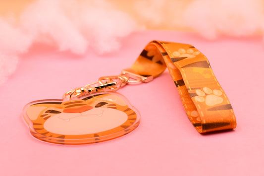 🐅 Tiger Schlüsselband mit Acrylanhänger 🐅