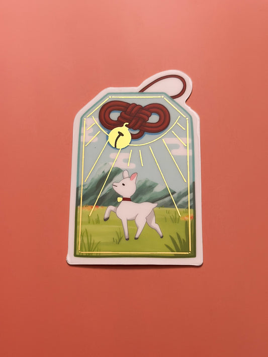 🐐 Ziege in den Alpen Omamori Sticker 🐐