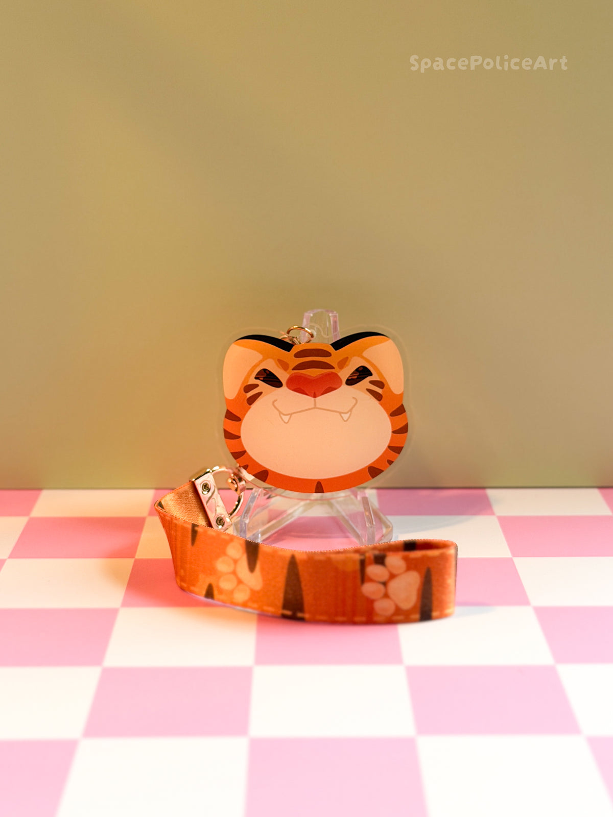 🐅 Tiger Schlüsselband mit Acrylanhänger 🐅