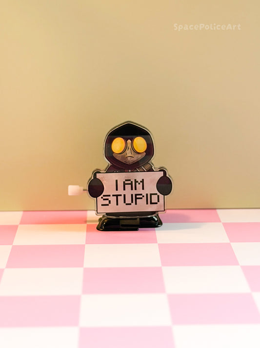 Laufender Mimesis Roboter mit Schild