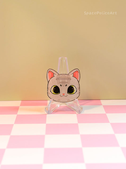 Magnet Clip Graue Katze