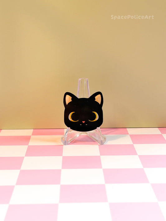 Magnet Clip Schwarze Katze