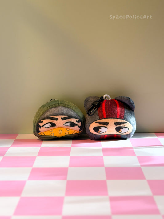 🐈‍⬛Clancy & Torchbearer🌻 Magnetic Plush Keychain